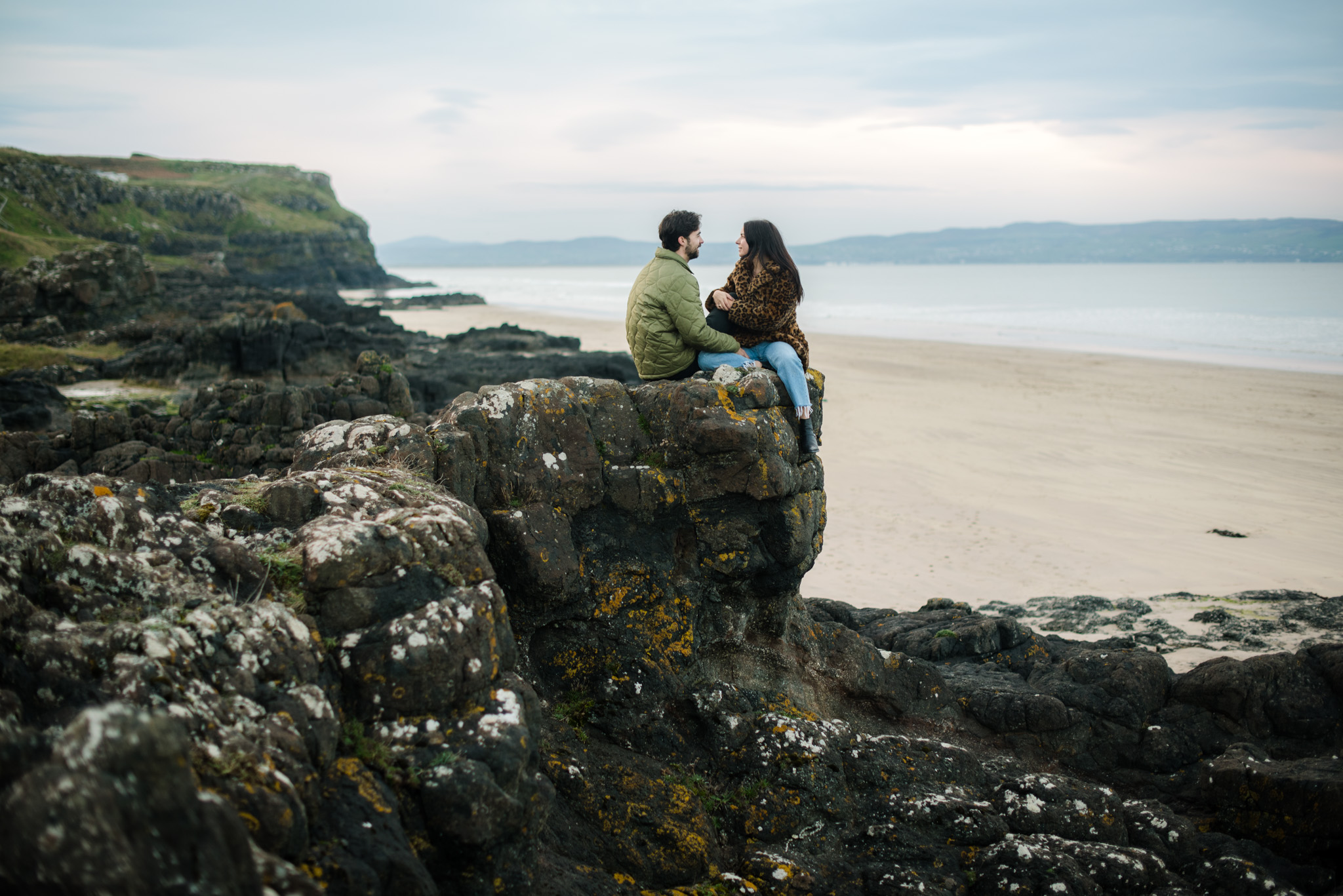 Ross and Alex engagement, Castlerock Beach