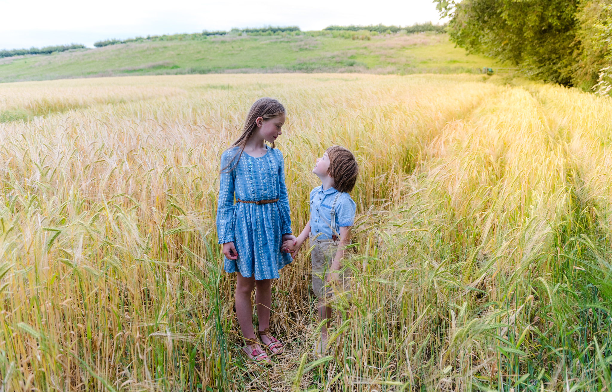 Erin and Jack, cornfields